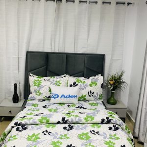 TEAL GREEN LEAVE 4/6 DUVET SET