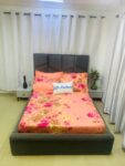 LIGHT PEACH FLORAL 7/7 BEDSHEET