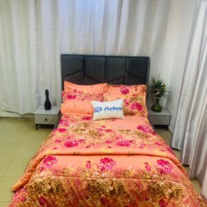 LIGHT PEACH FLORAL 7/7 DUVET SET