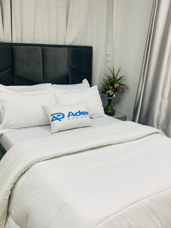 PLAIN WHITE 6/6, 6/7 DUVET SET (TURKEY COTTON)