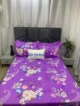 PURPLE FLORAL THEME 7/7 BEDSHEET